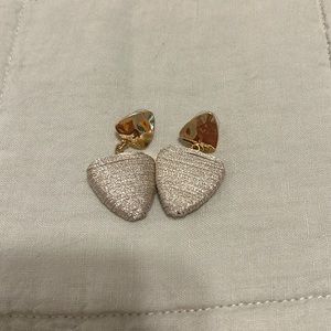 Lightweight gold pendant earrings